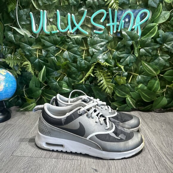 Nike Air Max Thea JCRD Pure Platinum Black Wolf Grey Shoes Womens Size US 7 Camo - Picture 1 of 9